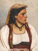 RICHTER Gustav Karl 1823-1884,PEASANT GIRL,Bukowskis Horhammer FI 2009-12-13