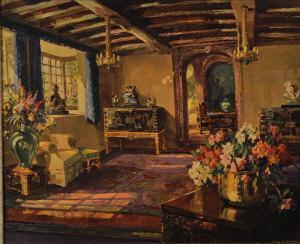 RICHTER Herbert Davis 1874-1955,Room interior,Shapes Auctioneers & Valuers GB 2010-08-07