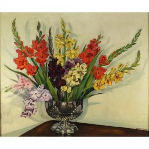 RICHTER Herbert Davis 1874-1955,Still life flowers in a rose bowl,Eastbourne GB 2018-10-06