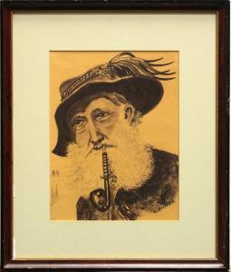 RICHTER HERMANN 1875-1941,Man with Pipe,Clars Auction Gallery US 2010-11-06