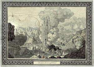 RICHTER Johann Carl 1759-1832,Der grose Geiser auf Island,Galerie Bassenge DE 2014-05-29