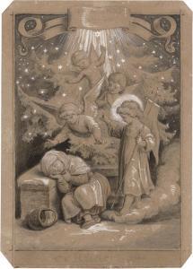 RICHTER Ludwig Adrian 1803-1884,Des fremden Kindes heil'ger Christ,Galerie Bassenge DE 2023-12-01
