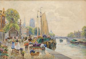 RICHTER REICH F.M 1896-1950,Flower market,Desa Unicum PL 2022-02-10