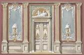 RICHTER Robert,Studie oder Entwurf einer neoklassizistischen Wand,Palais Dorotheum 2022-04-13