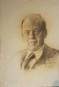 Richter Tadeus 1880-1940,Portrait of Chaim Nachman Bialik,1934,Matsa IL 2018-01-03