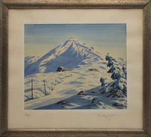 RICHTER Wilmer S 1891-1993,Pejzaż górski zimą - Śnieżka,Rempex PL 2023-03-15