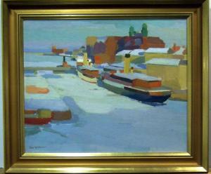 RICKARD Bruce 1900-1900,Hamnmotiv.,Auktionskompaniet SE 2007-11-19