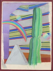 RICKERS TOM 1900-1900,ABSTRACT WITH CACTUS,1974,Sloans & Kenyon US 2015-07-24
