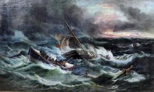 RICKETTS Charles Robert 1868-1879,Marine Scene,Canterbury Auction GB 2016-02-16