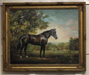 RICKETTS Joy Stanley 1929,study of a black racehorse,1980,Henry Adams GB 2024-01-25