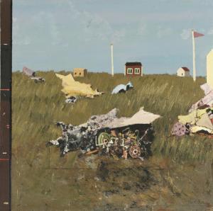 RICKHARD Leonard 1945,Fragments in landscape,1980,Christiania NO 2017-04-25