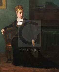 RICKS James 1868-1877,Portrait of a young lady seated in a music room,Gorringes GB 2020-03-10