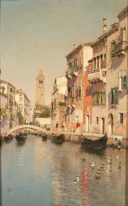 RICO Y ORTEGA Martin 1833-1908,Feeding the Ducks on a Canal in Venice,Skinner US 2023-11-02