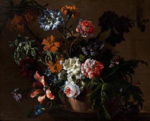 RICOEUR Nicolas 1750-1800,Bouquet de fleurs dans un vase en,Artcurial | Briest - Poulain - F. Tajan 2014-11-18