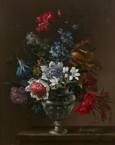 RICOEUR Nicolas,Vase de fleurs sur un entablement,Artcurial | Briest - Poulain - F. Tajan 2021-11-09