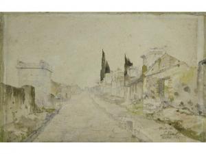 RIDEL Léopold 1852-1910,Pompéi, la rue des Sépulcres,Dufreche FR 2008-11-13