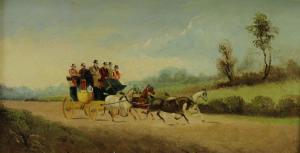 RIDEOUT Phillip Henry 1860-1920,Coach and Four,Bamfords Auctioneers and Valuers GB 2021-10-14