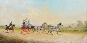 RIDEOUT Phillip Henry 1860-1920,Horses and carts on rural roads,1897,Peter Wilson GB 2022-10-20