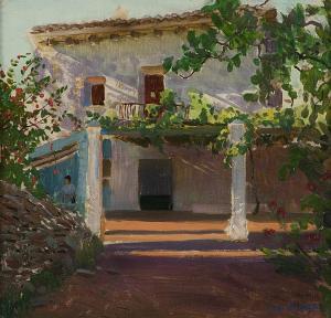 RIDER Arthur Grover 1886-1975,Spanish terrace,John Moran Auctioneers US 2014-03-25