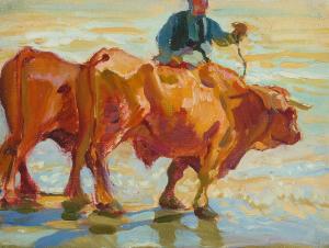 RIDER Arthur Grover 1886-1975,Study of Oxen, Valencia,Bonhams GB 2022-11-21