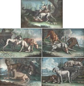 RIDINGER Johann Elias 1698-1767,hunting dog breeds,Nagel DE 2023-11-08