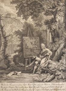 RIDINGER Martin Elias 1730-1781,Porträt von Johann Elias Ridinger (als Selbst,1770,Palais Dorotheum 2022-04-14