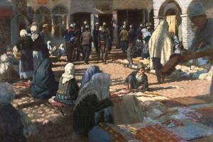 RIDOLA Mario 1890-1972,A North African Market Scene,Strauss Co. ZA 2018-10-15