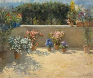 RIDOLA Mario 1890-1972,Terrazzo fiorito,Wannenes Art Auctions IT 2019-05-28