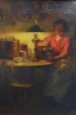 RIEDER Marcel 1862-1942,Jeune femme à la cuisine,Arts Conseils FR 2010-06-02