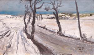 RIEDL Jaroslav 1893-1940,Winter road,1932,Meissner Neumann CZ 2012-05-27