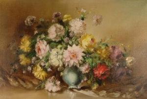 RIEDL Rana 1910,Still life of a vase of summer flowers,Morphets GB 2009-06-04