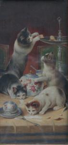 RIEDLER L,Cats raiding tea table,Moore Allen & Innocent GB 2013-04-12
