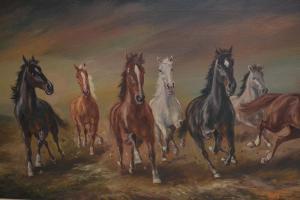 RIEDMANN Hans 1913-1991,study of horses,Lawrences of Bletchingley GB 2019-12-03