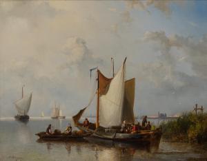 RIEGEN Nicholaas 1827-1889,Coastal Scene,c.1860,William Doyle US 2023-05-24