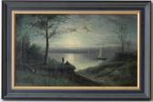 RIEGEN Nicholaas 1827-1889,Meerlandschap bij valavond - Paysage lacustre au c,Amberes BE 2018-03-26