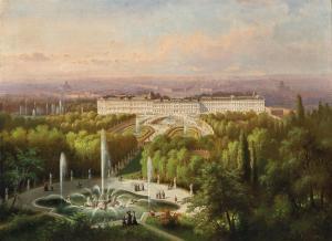 RIEGER Albert 1834-1905,A View of the Palace of Versailles,Palais Dorotheum AT 2023-12-12
