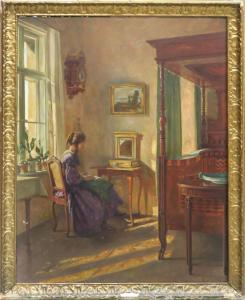 RIEPER August 1865-1940,Lesendes Mädchen,Scheublein Art & Auktionen DE 2022-05-13