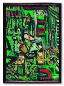 RIFAT OZGUN Oktay 1914-1988,Abstract composition,1982,Alif Art TR 2017-03-04
