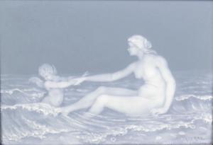 RIFFATERRE Auguste 1868-1935,naked sea nymph,Fellows & Sons GB 2020-07-27