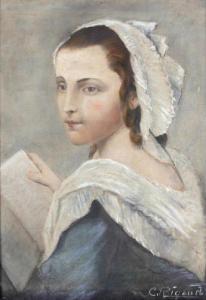 RIGAUD C 1800-1800,Bildnis eines lesenden Mädchens,DAWO Auktionen DE 2015-07-29