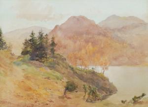 RIGBY Cuthbert 1850-1935,Mountainous lake scene,Wright Marshall GB 2017-05-09