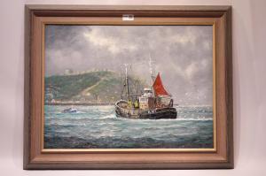 RIGG Jack 1927-2023,Keelboat H417 approaching Scarborough Harbour,David Duggleby Limited 2017-01-28