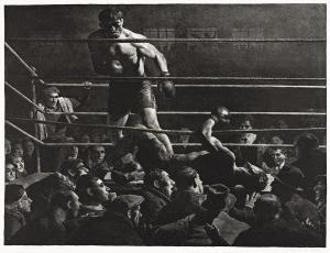 RIGGS Robert 1896-1970,One-Punch Knockout,1934,Swann Galleries US 2024-04-18