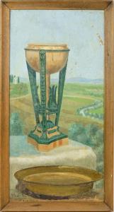 RIGHETTI R,Paesaggio con vaso su base a tripode,Pirone Casa d'Aste IT 2023-07-25