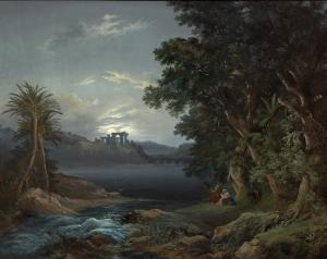 RIGHINI Jean Philippe Leon 1820-1884,The Flight into Egypt,1852,Palais Dorotheum AT 2021-11-09