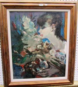 RIGO Andre 1900-1900,Woman with flowers,Bellmans Fine Art Auctioneers GB 2013-03-20
