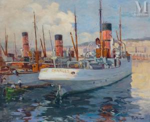 RIGOTARD Alexandre 1871-1944,Le Saint Charles dans le port d'Alger,Millon & Associés FR 2023-06-16