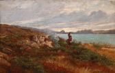 RIIS CARSTENSEN Andreas Christian 1844-1906,Fiord landscape with an inuit lighting ,Bruun Rasmussen 2020-02-17