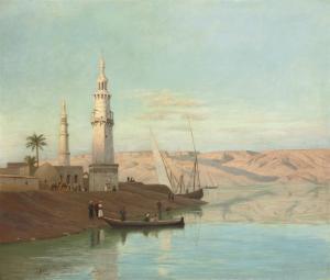 RIIS CARSTENSEN Andreas Christian 1844-1906,The Nile port of Girgeh,Christie's GB 2009-07-09