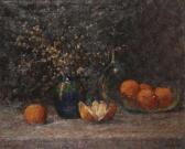 RIKET Leon 1876-1938,Stilleven met wilgenkatje en appelsienen,Bernaerts BE 2012-03-26